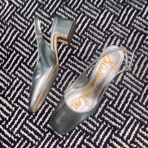 Sam Edelman Metallic Slingback Heels